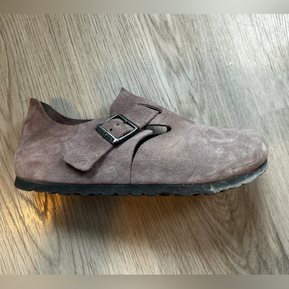 Birkenstock Shoes - Birkenstock Suede Slip-On Clog in Brown